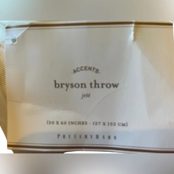 Pottery Barn Bryson Woven Knit Throw With Twisted Fringe- New with tags! - Picture 5 of 7